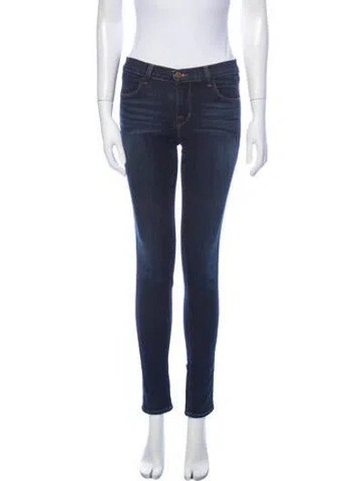 Pre-owned J Brand Mid-rise Skinny Leg Jeans In Blue