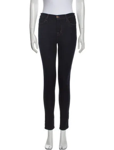 Pre-owned J Brand Mid-rise Skinny Leg Jeans In Blue