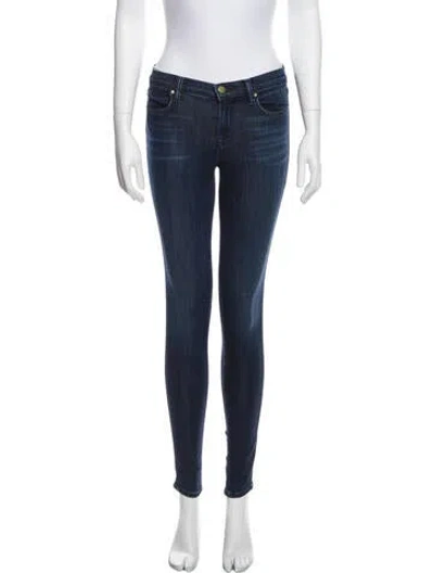 Pre-owned J Brand Mid-rise Skinny Leg Jeans In Blue