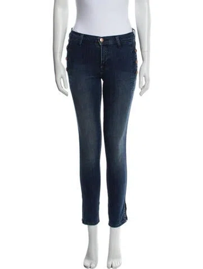 Pre-owned J Brand Mid-rise Skinny Leg Jeans In Blue