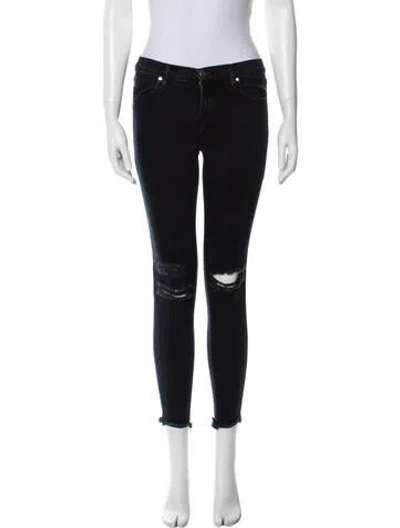 Pre-owned J Brand Mid-rise Skinny Leg Jeans In Blue