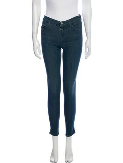 Pre-owned J Brand Mid-rise Skinny Leg Jeans In Blue