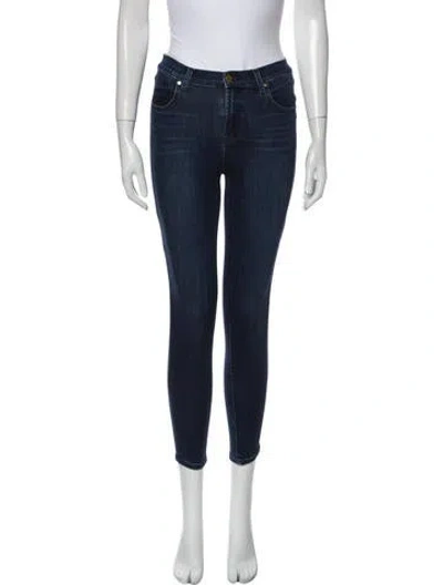 Pre-owned J Brand Mid-rise Skinny Leg Jeans In Blue
