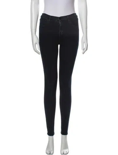 Pre-owned J Brand Mid-rise Skinny Leg Jeans In Blue