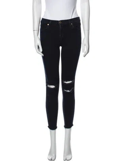 Pre-owned J Brand Mid-rise Skinny Leg Jeans In Blue