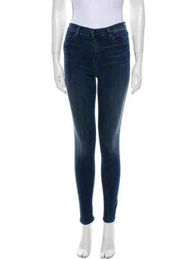 Pre-owned J Brand Mid-rise Skinny Leg Jeans In Blue