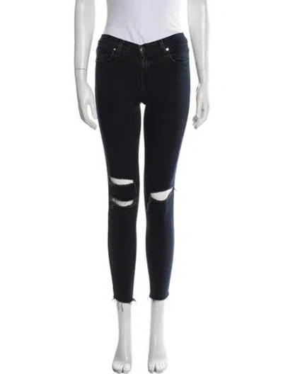 Pre-owned J Brand Mid-rise Skinny Leg Jeans In Blue