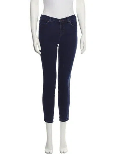 Pre-owned J Brand Mid-rise Skinny Leg Jeans In Blue