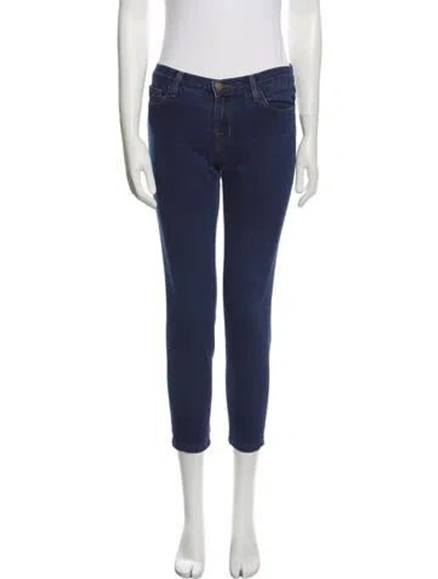 Pre-owned J Brand Mid-rise Skinny Leg Jeans In Blue