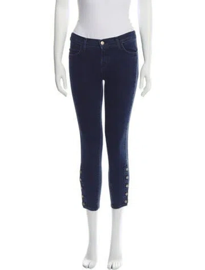 Pre-owned J Brand Mid-rise Skinny Leg Jeans In Blue