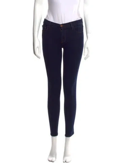 Pre-owned J Brand Mid-rise Skinny Leg Jeans In Blue