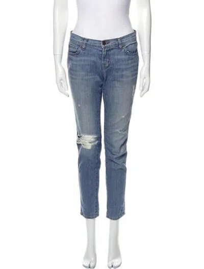 Pre-owned J Brand Mid-rise Skinny Leg Jeans In Blue