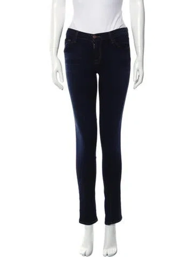 Pre-owned J Brand Mid-rise Skinny Leg Jeans In Blue