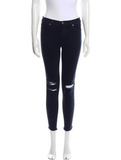 Pre-owned J Brand Mid-rise Skinny Leg Jeans In Blue