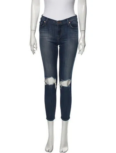 Pre-owned J Brand Mid-rise Skinny Leg Jeans In Blue