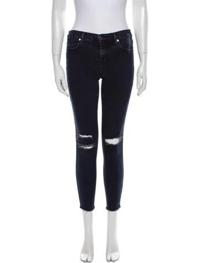 Pre-owned J Brand Mid-rise Skinny Leg Jeans In Blue