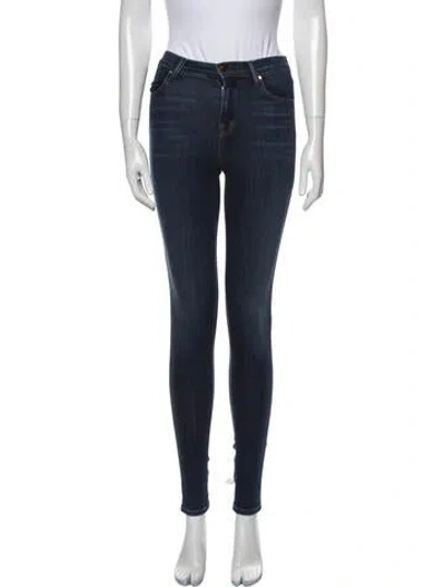 Pre-owned J Brand Mid-rise Skinny Leg Jeans In Blue