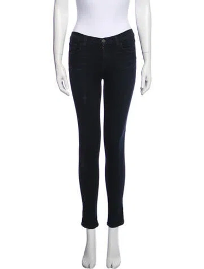 Pre-owned J Brand Mid-rise Skinny Leg Jeans In Blue