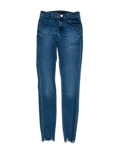 Pre-owned J Brand Mid-rise Skinny Leg Jeans In Blue