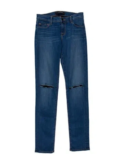 Pre-owned J Brand Mid-rise Skinny Leg Jeans In Blue