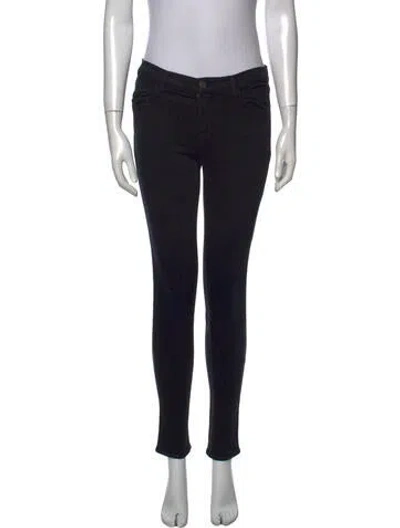 Pre-owned J Brand Mid-rise Skinny Leg Jeans In Blue