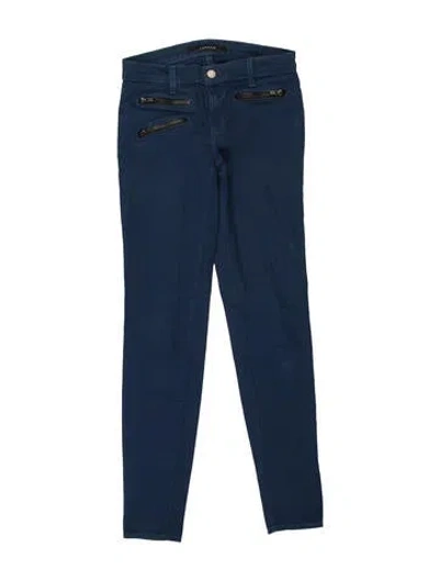 Pre-owned J Brand Mid-rise Skinny Leg Jeans In Blue