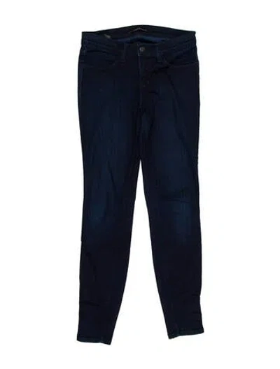 Pre-owned J Brand Mid-rise Skinny Leg Jeans In Blue