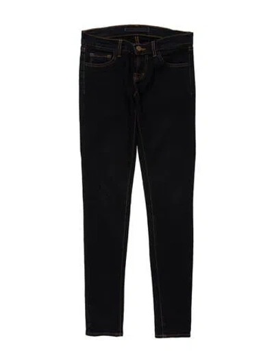Pre-owned J Brand Mid-rise Skinny Leg Jeans In Blue