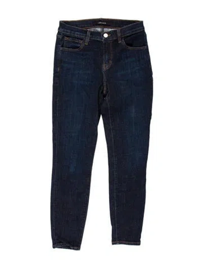 Pre-owned J Brand Mid-rise Skinny Leg Jeans In Blue