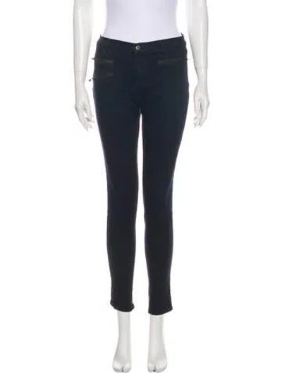 Pre-owned J Brand Mid-rise Skinny Leg Jeans In Blue