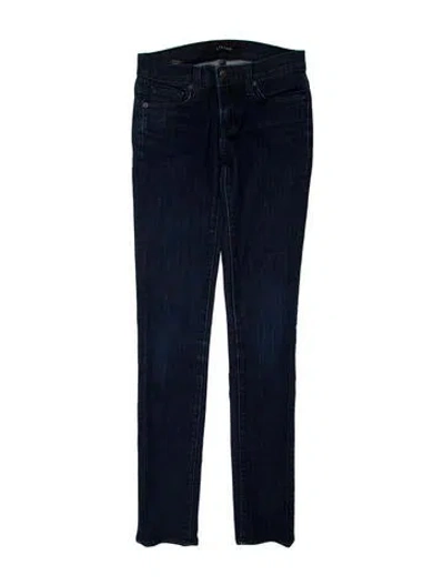 Pre-owned J Brand Mid-rise Skinny Leg Jeans In Blue