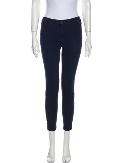 Pre-owned J Brand Mid-rise Skinny Leg Jeans In Blue