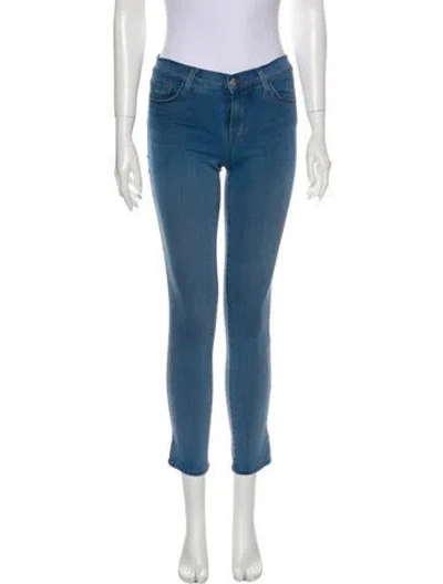 Pre-owned J Brand Mid-rise Skinny Leg Jeans In Blue