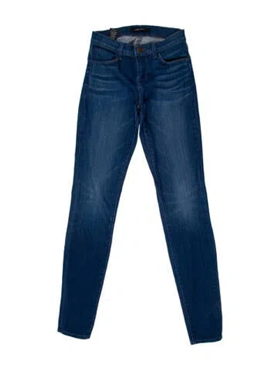 Pre-owned J Brand Mid-rise Skinny Leg Jeans In Blue
