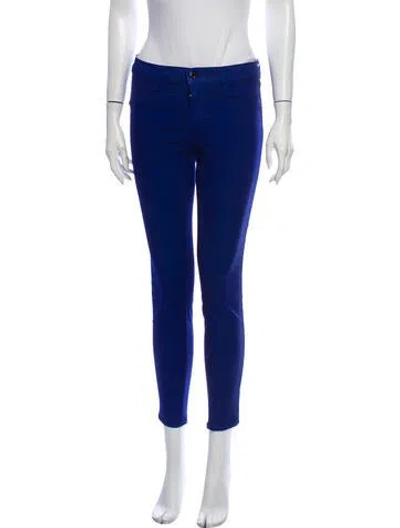 Pre-owned J Brand Mid-rise Skinny Leg Jeans In Blue