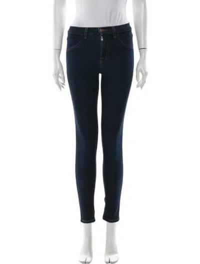 Pre-owned J Brand Mid-rise Skinny Leg Jeans In Blue