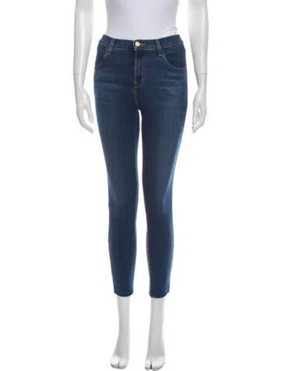 Pre-owned J Brand Mid-rise Skinny Leg Jeans In Blue
