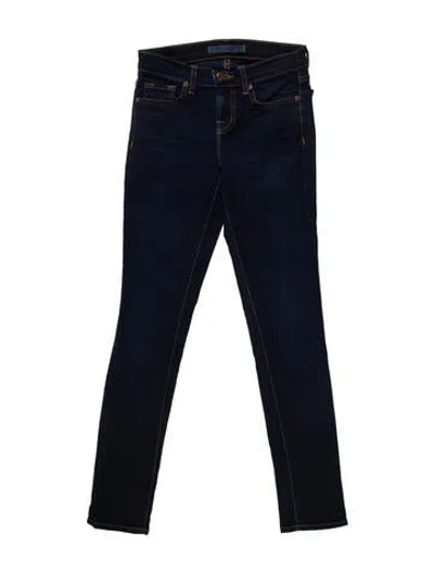 Pre-owned J Brand Mid-rise Skinny Leg Jeans In Blue