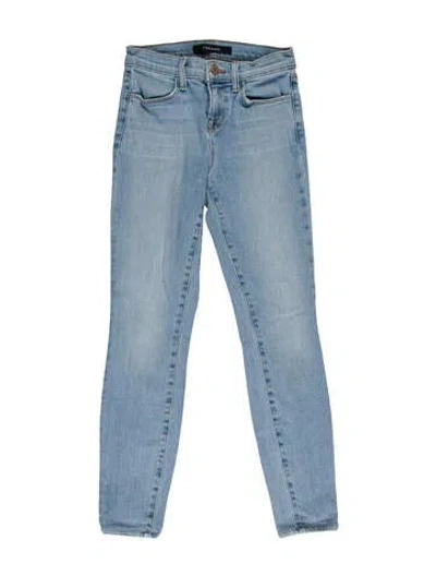 Pre-owned J Brand Mid-rise Skinny Leg Jeans In Blue