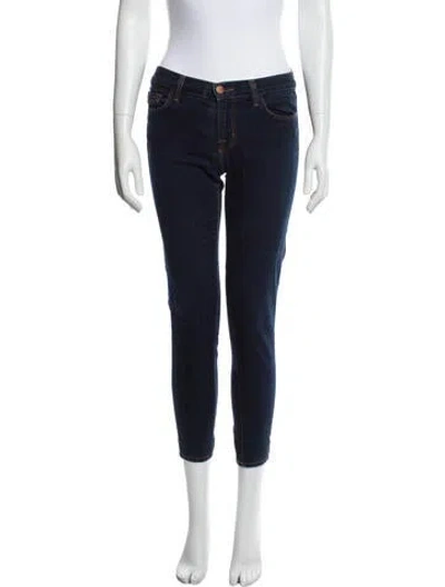 Pre-owned J Brand Mid-rise Skinny Leg Jeans In Blue