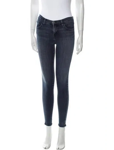 Pre-owned J Brand Mid-rise Skinny Leg Jeans In Blue