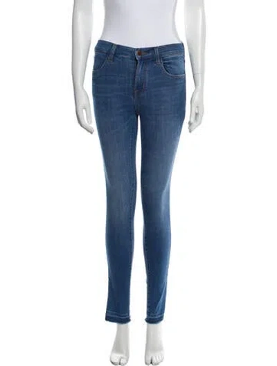 Pre-owned J Brand Mid-rise Skinny Leg Jeans In Blue
