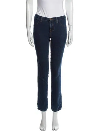 Pre-owned J Brand Mid-rise Skinny Leg Jeans In Blue