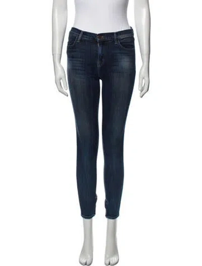 Pre-owned J Brand Mid-rise Skinny Leg Jeans In Blue