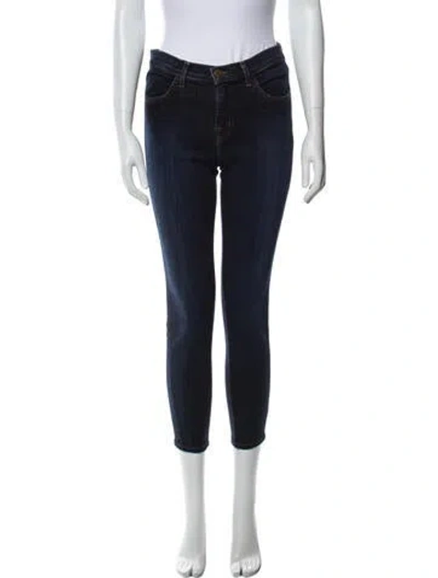 Pre-owned J Brand Mid-rise Skinny Leg Jeans In Blue