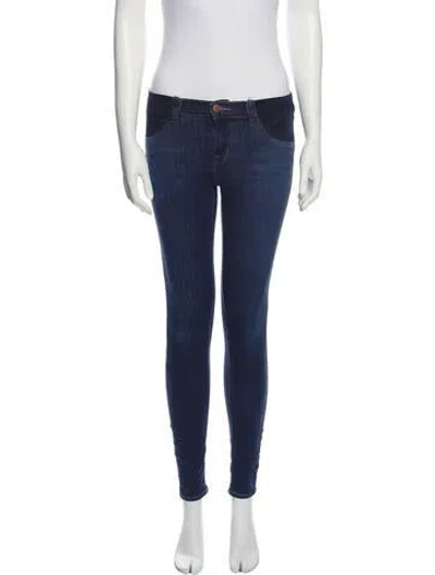 Pre-owned J Brand Mid-rise Skinny Leg Jeans In Blue