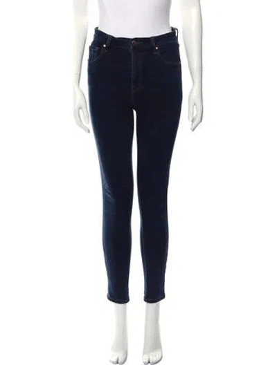 Pre-owned J Brand Mid-rise Skinny Leg Jeans In Blue