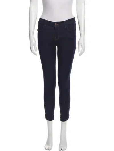Pre-owned J Brand Mid-rise Skinny Leg Jeans In Blue