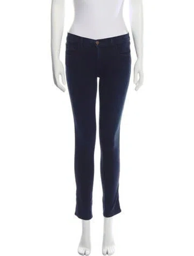 Pre-owned J Brand Mid-rise Skinny Leg Jeans In Blue