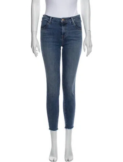 Pre-owned J Brand Mid-rise Skinny Leg Jeans In Blue